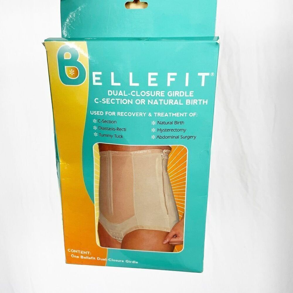 BELLEFIT Dual-Closure Postpartum Girdle Corset C-section Natural Birth sz s